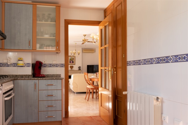 kitchen next to the living room