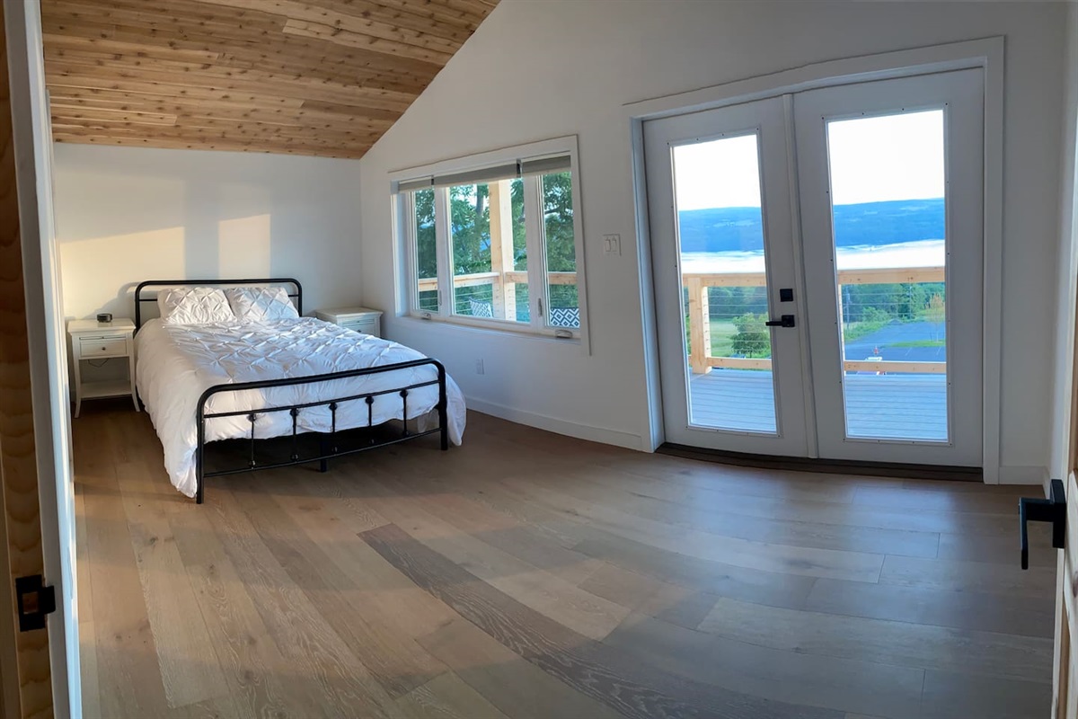 Second floor guest suite; French doors to private balcony