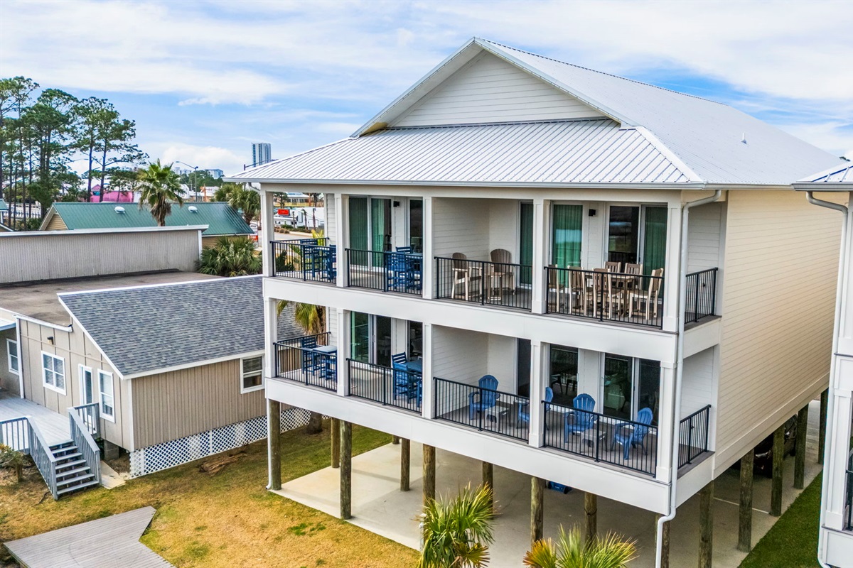 Exterior Balcony and Bayou View