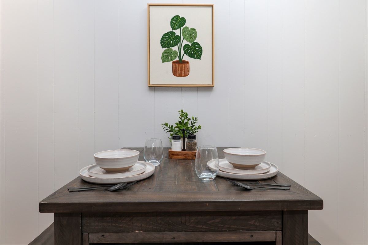 Extra dining space in the kitchen
