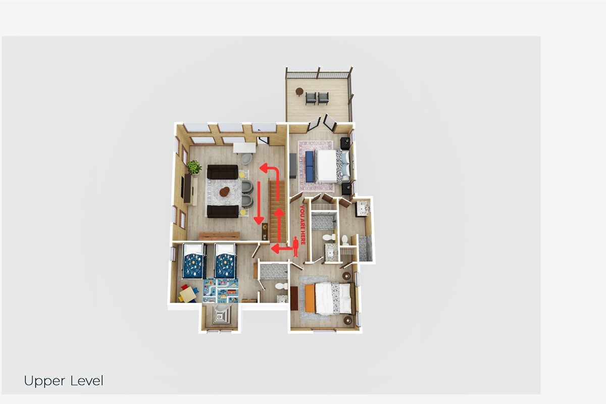 Upper level floor map