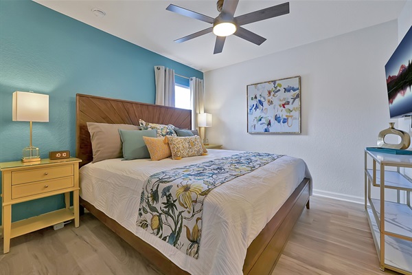 Modern King Suite with bold design — comfort meets style.