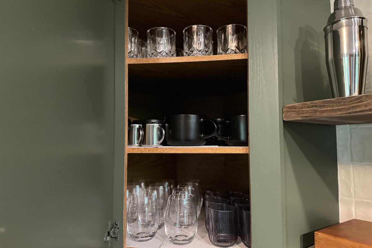 Drinkware of all sorts.  