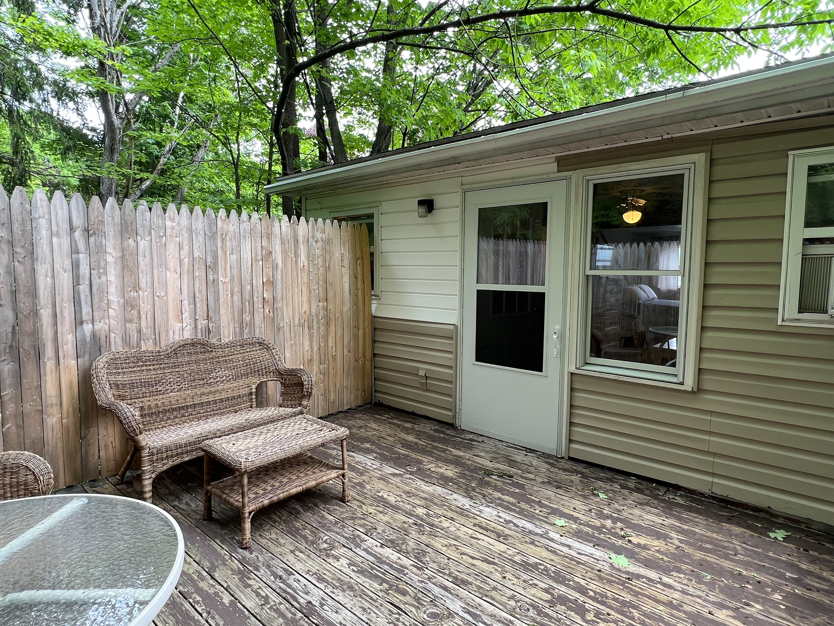 Sunnyside Apt 3 has this sweet and private enclosed balcony.