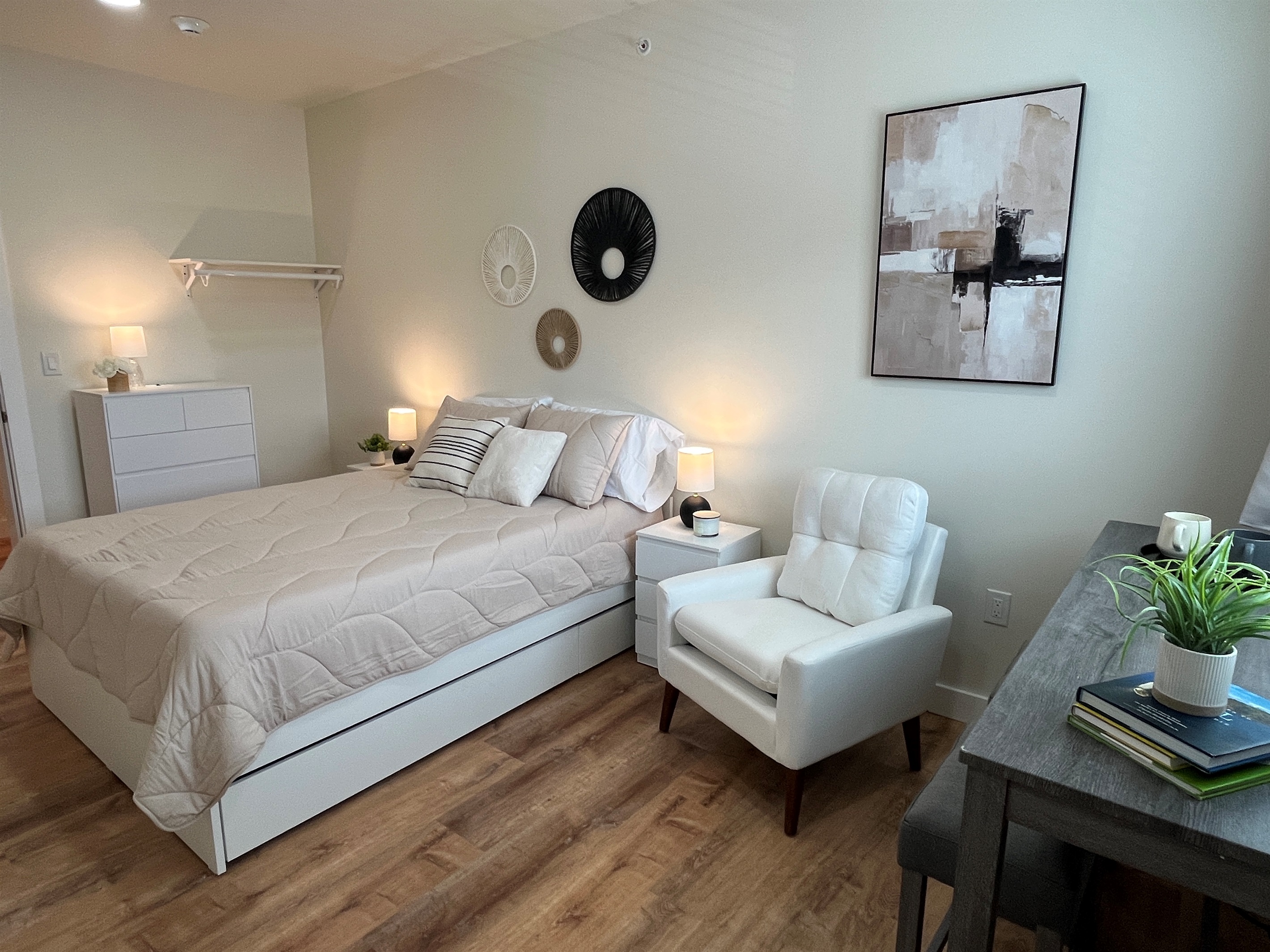Sleeping and living area