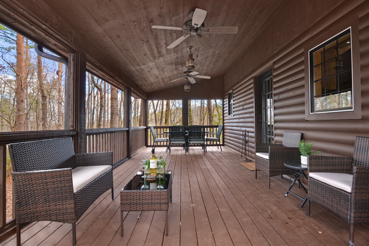 Back porch entertaining area