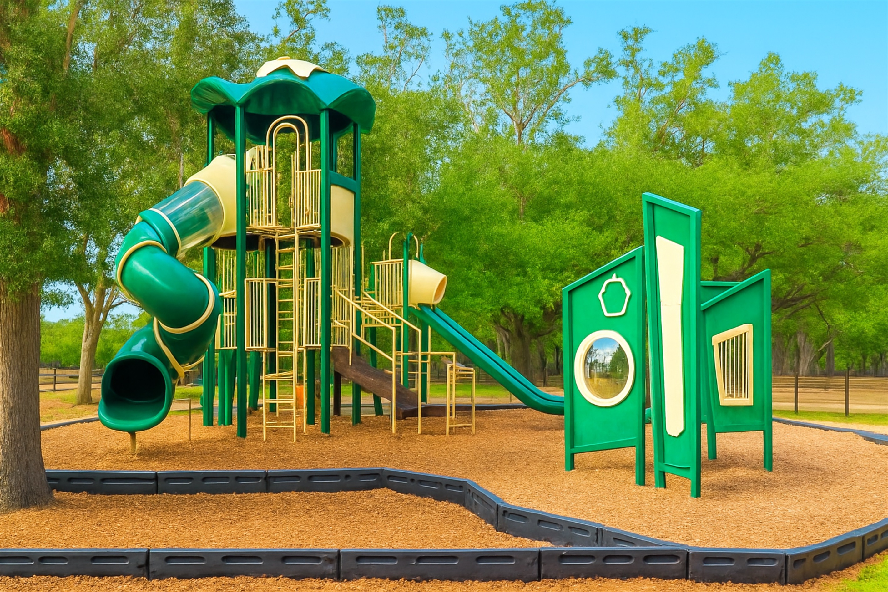 Playground at the park across the street.