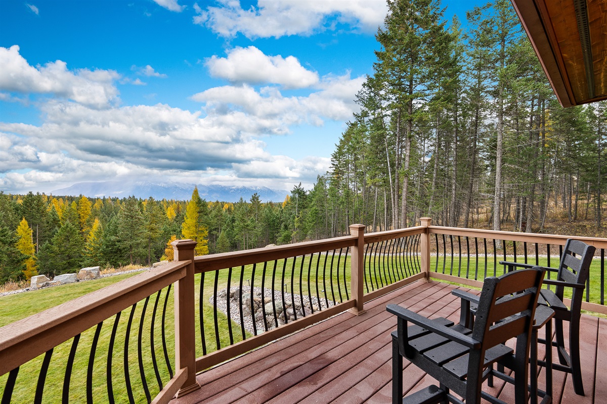 Your private master-suite deck above the trees awaits.