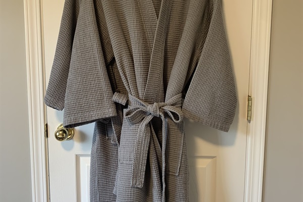 Cozy robes in two sizes, perfect for your sauna visit