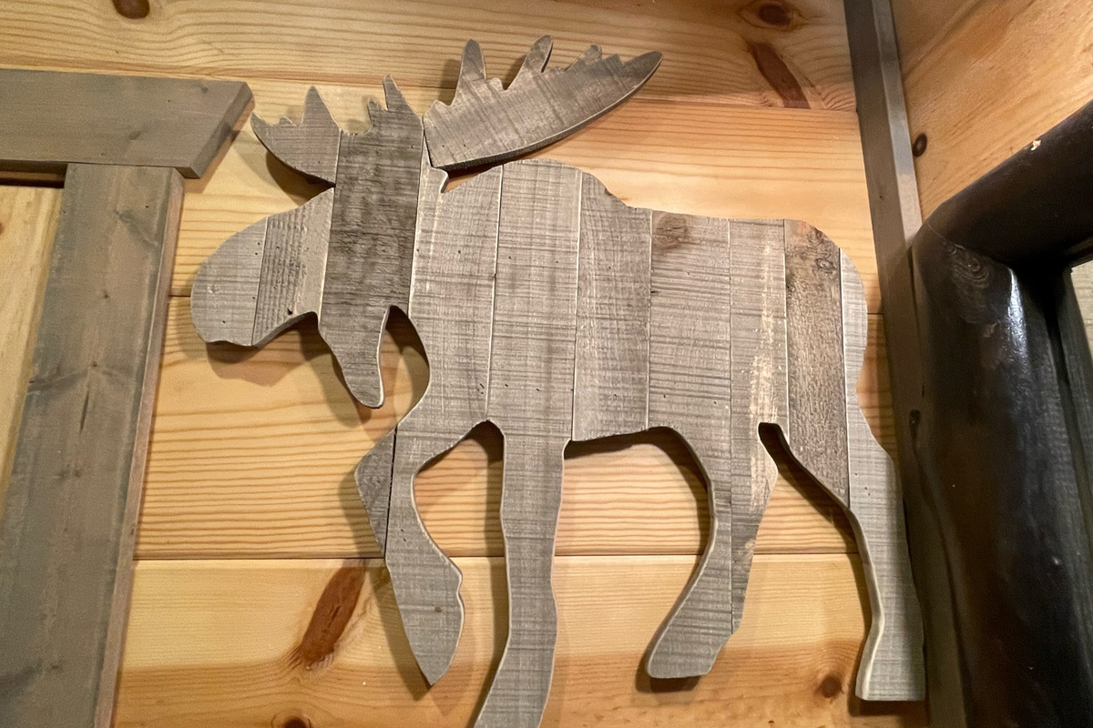 Alaskan Moose theme in the upstairs Master bedroom and bath.