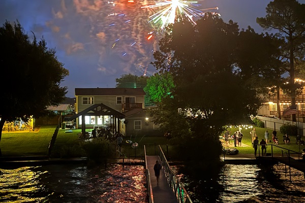 July 4th view of the house from the dock