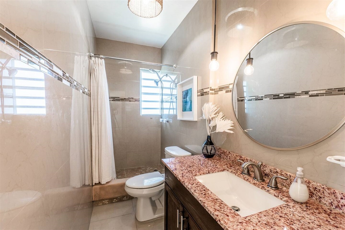 Elegant design details enhance the space.