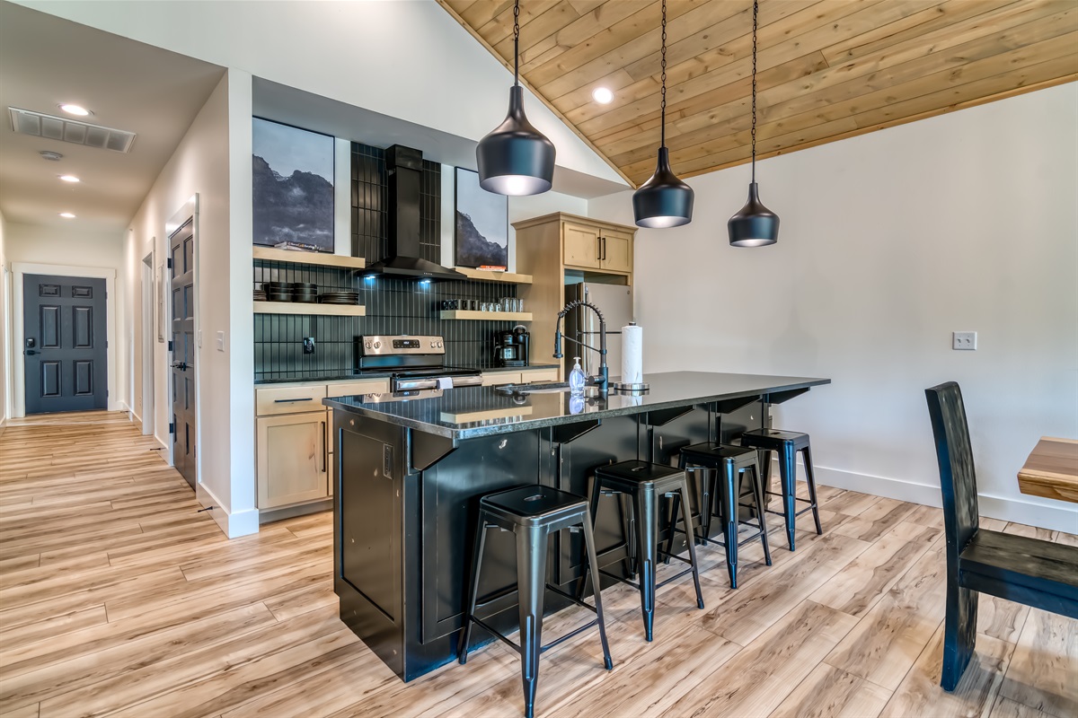 Kitchen is stocked and ready for you! Just bring food.