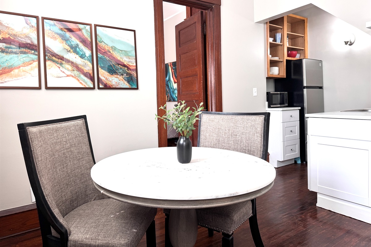 Dining area for work or meal space