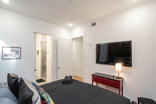 The Capital Room sits at the end of the hall and has a beautiful ensuite bath and large walk-in closet.