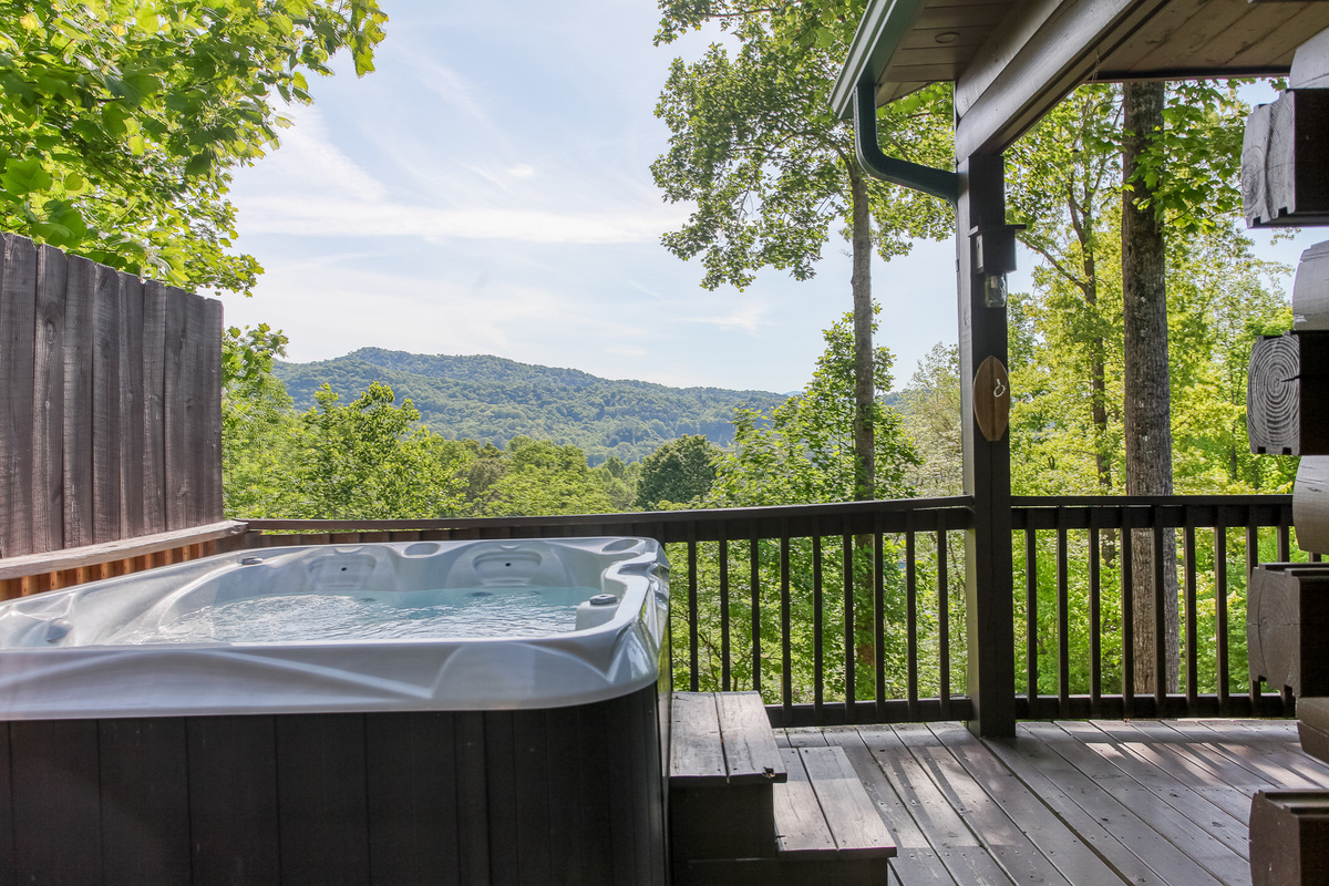 Nice mountain view from hot tub
