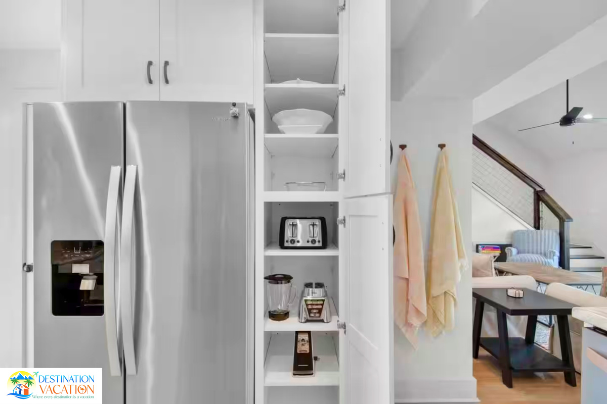 Ample kitchen storage keeps everything organized and accessible.