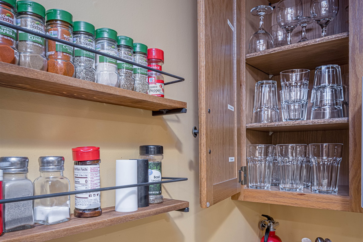 Collection of essential seasonings at your disposal