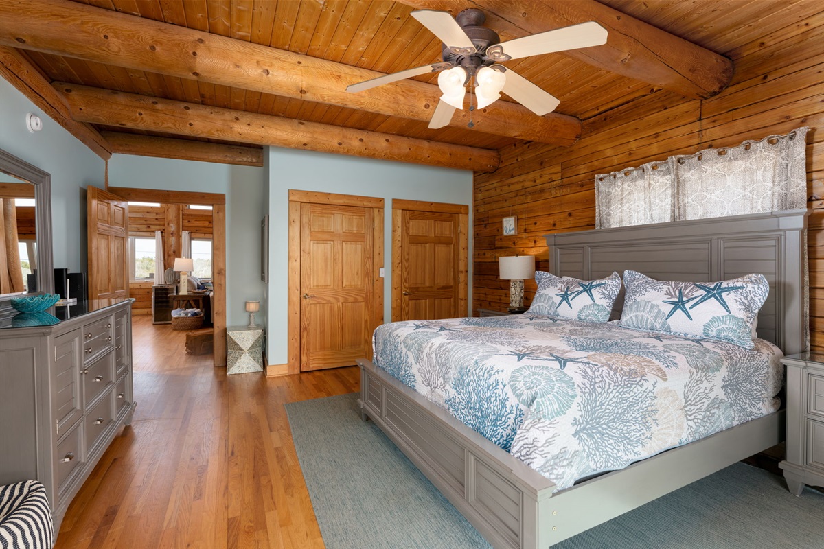King-size bed in master bedroom