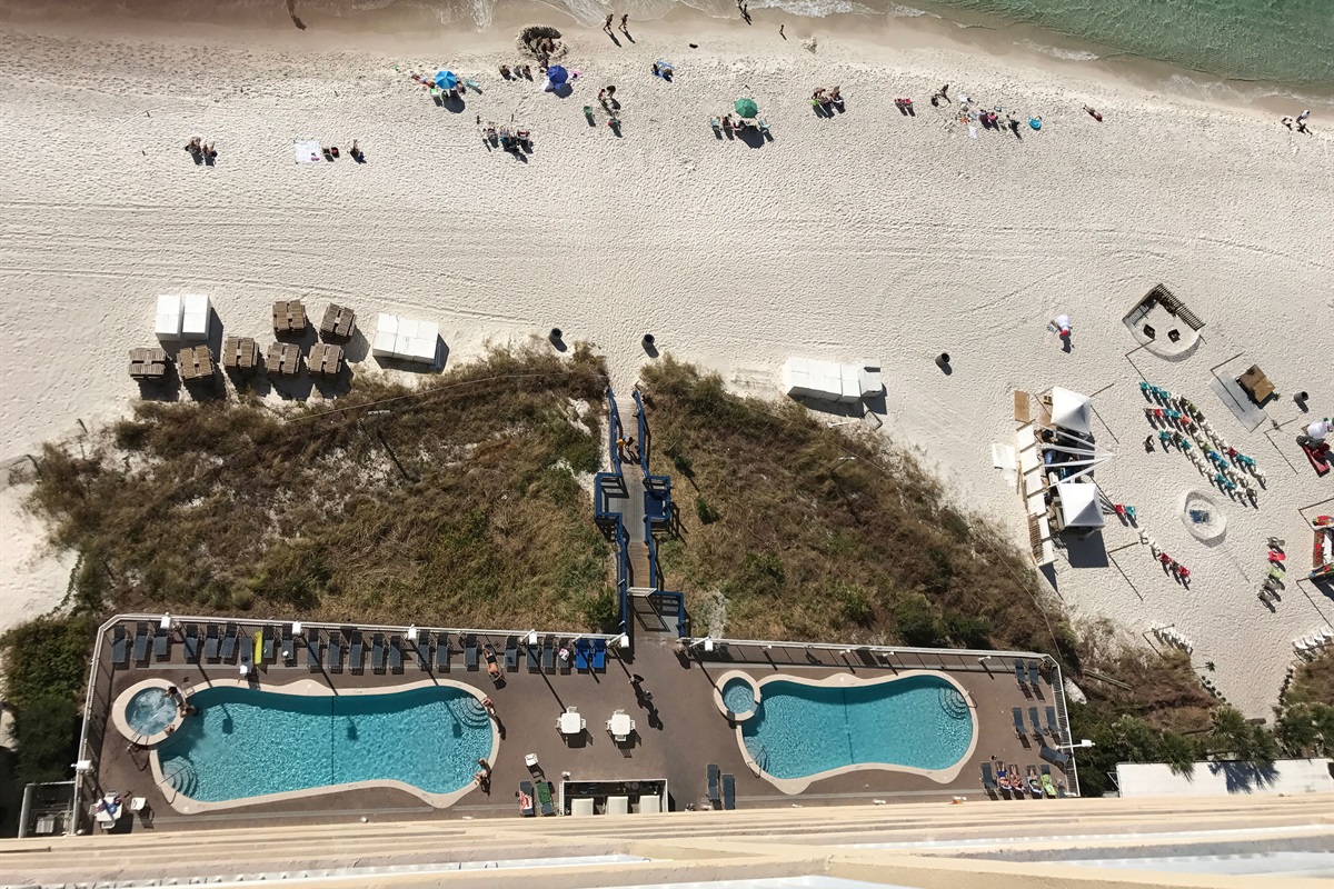 Our pool and beach area. We are conveniently located next to Schooners!