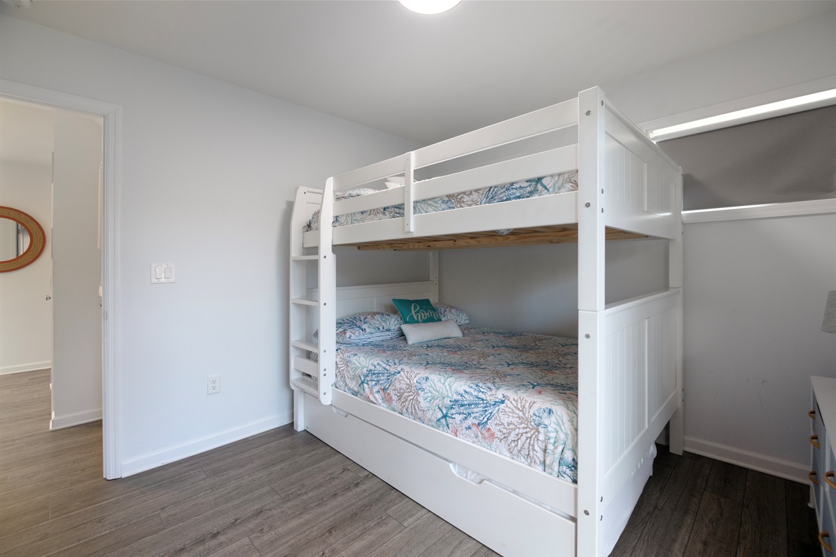 Sleep more guests with a full-over-full bunk plus trundle