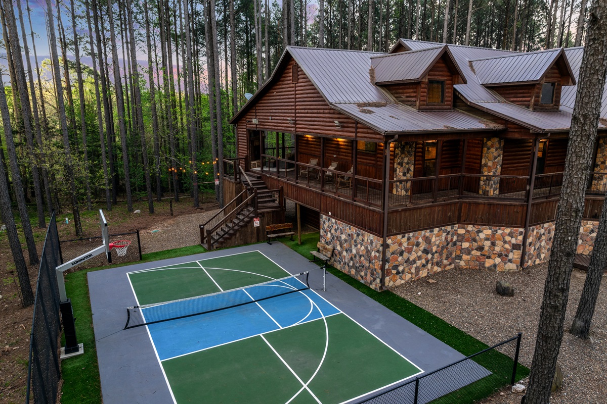 Sports court with spectator galley above!
