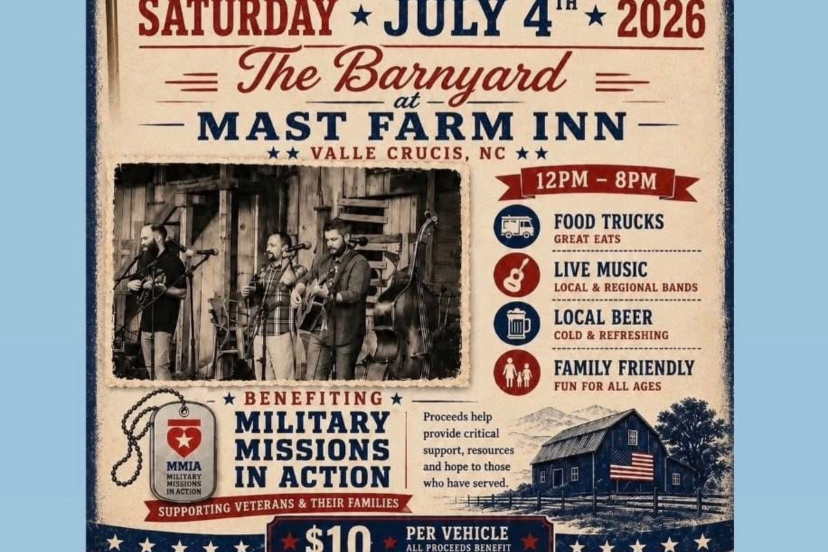 Mast Farm Inn at Valle Crucis 4th of July / Independence Day Benefit Concert 2026 Events!