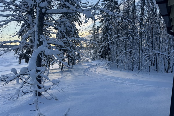 Access to snowmobile trails from the lake!
