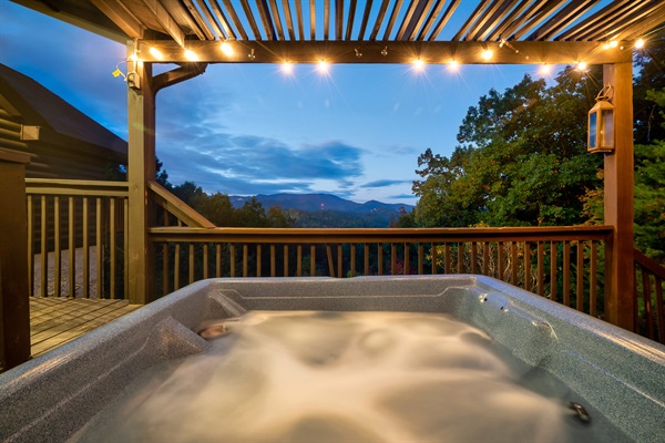 Relax in the hot tub