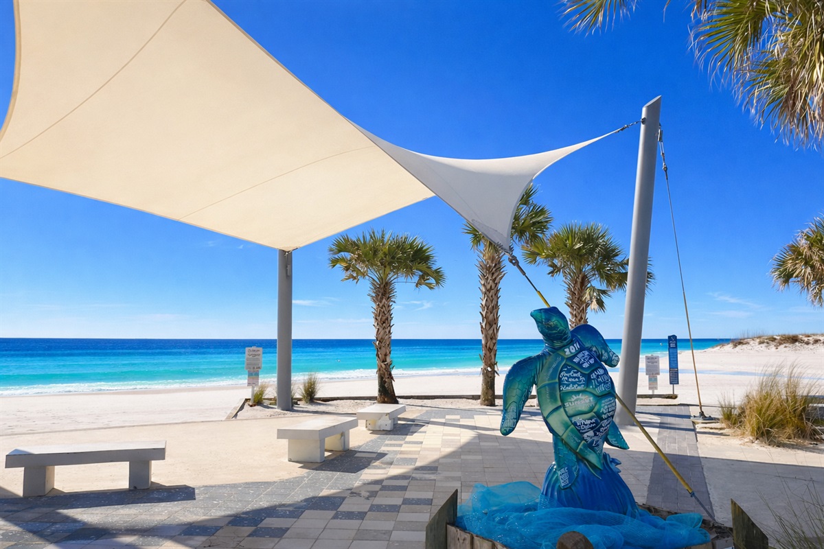 9.8 miles to the public beach access 