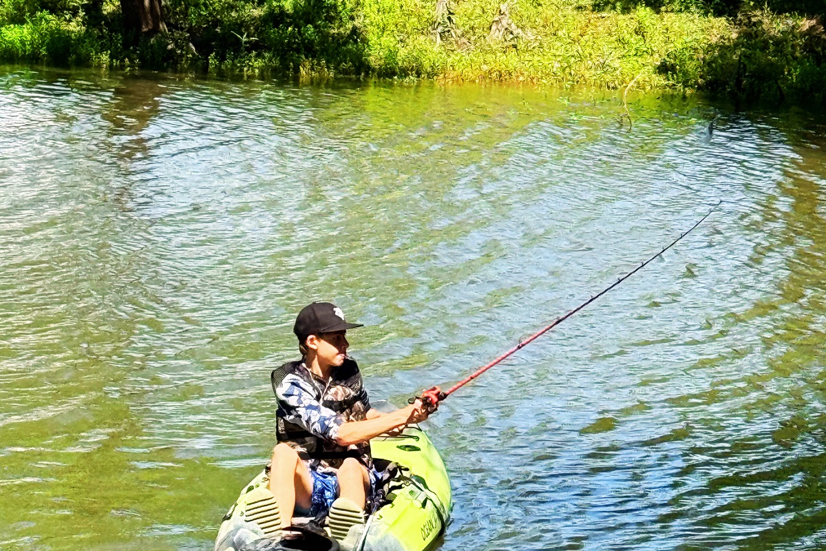 Fish right outside the cottage!