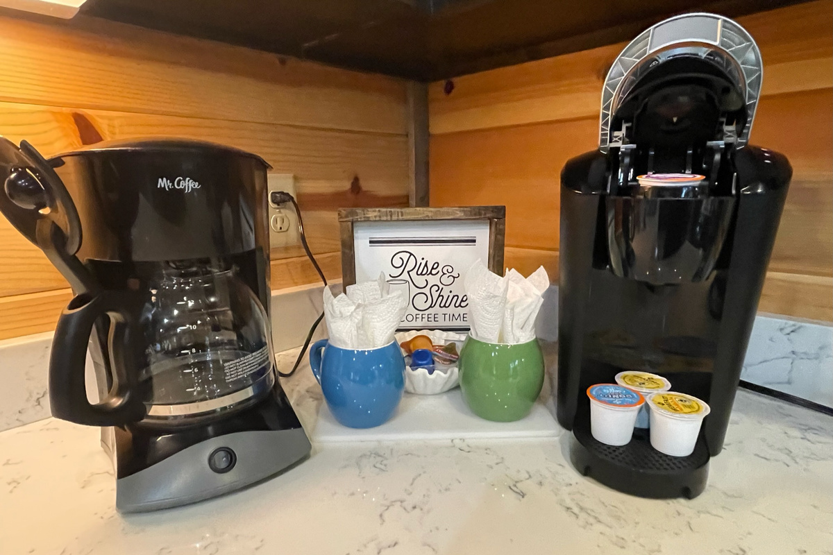 Rise and Shine with your favorite style of coffee.  We provide a 'starter supply' of coffee to be sure you get off to a great start.