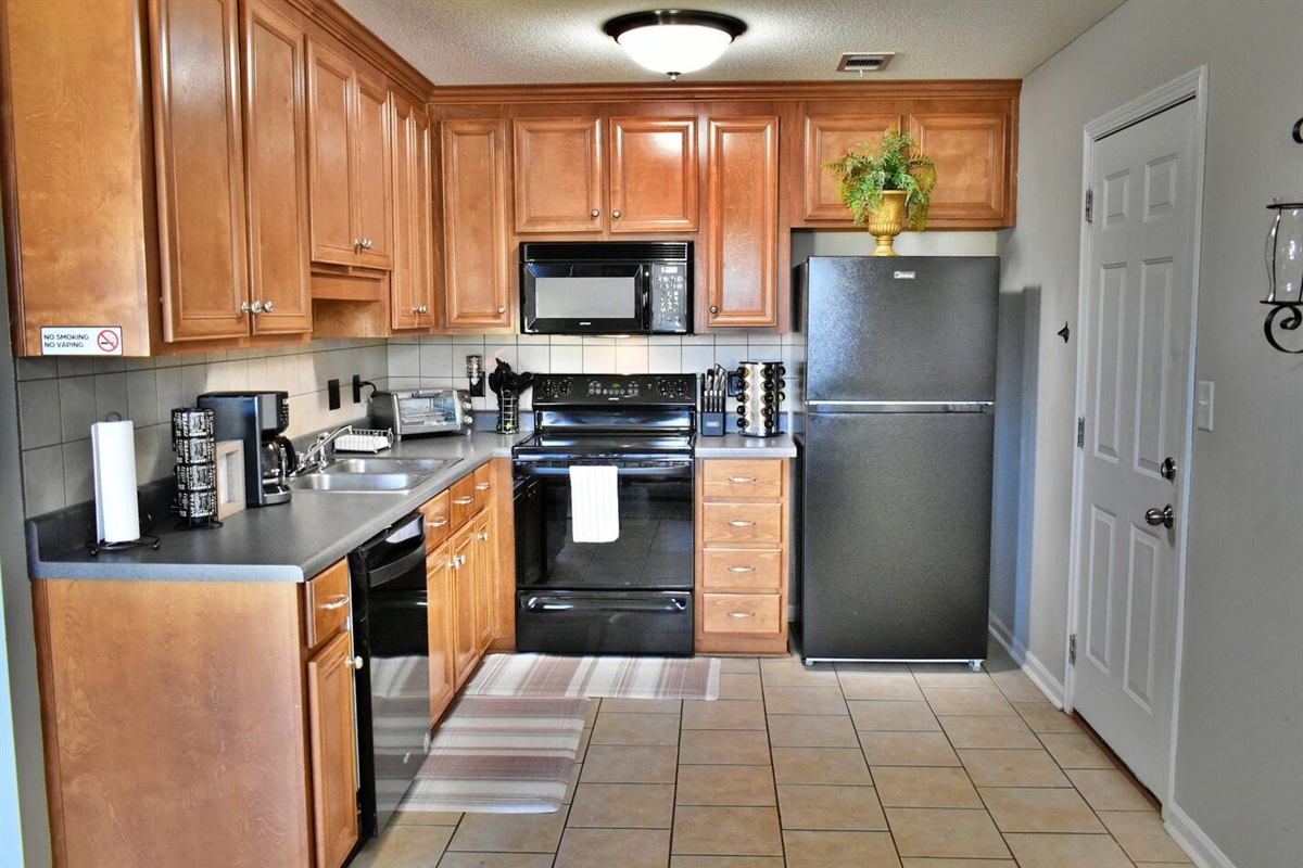The kitchen is fully equipped with all the necessities and more.Enjoy complimentary snacks, water, coffee, tea, and condiments upon arrival.  
