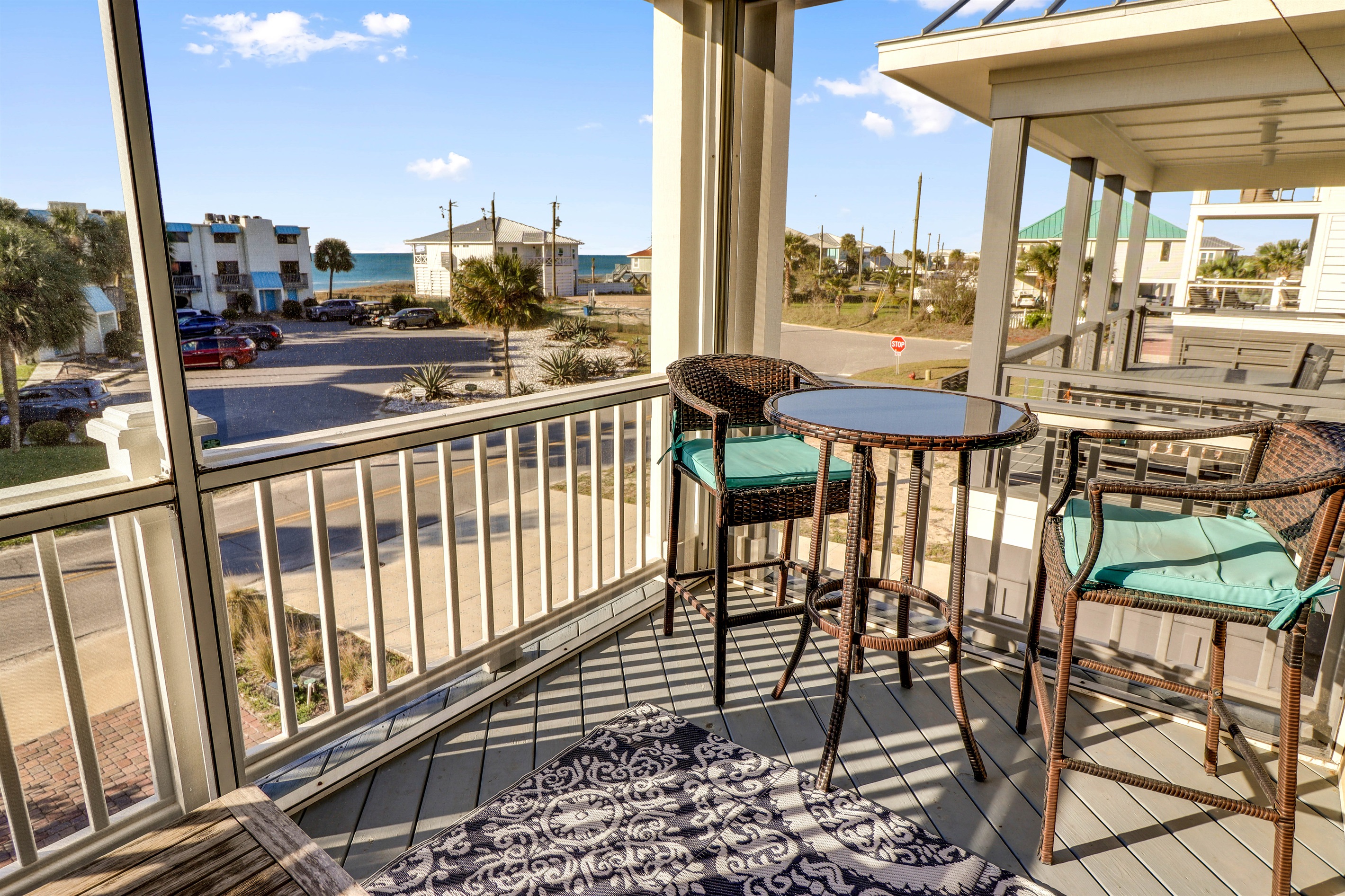 screened in patio off living room