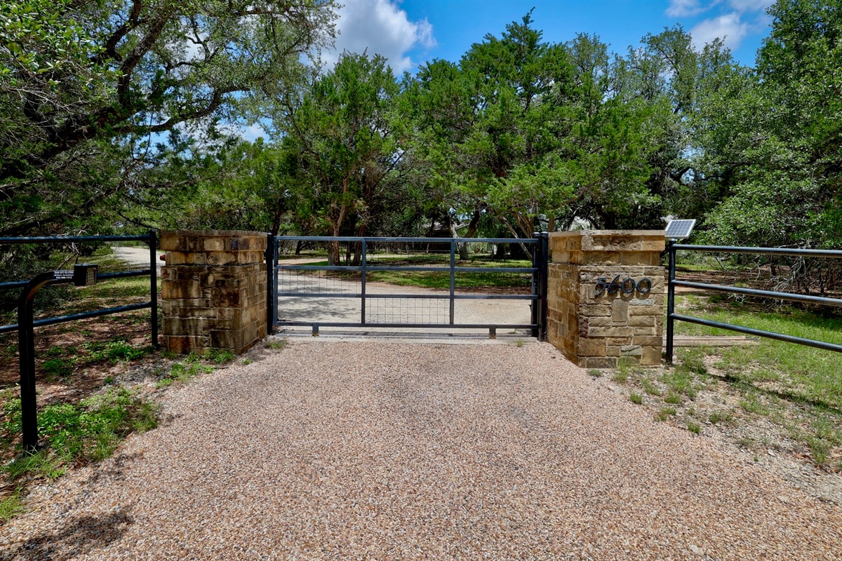 A private entrance to your Hill Country getaway