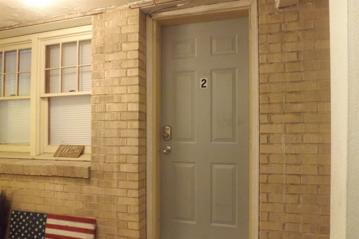 Door upstairs to Peace Unit