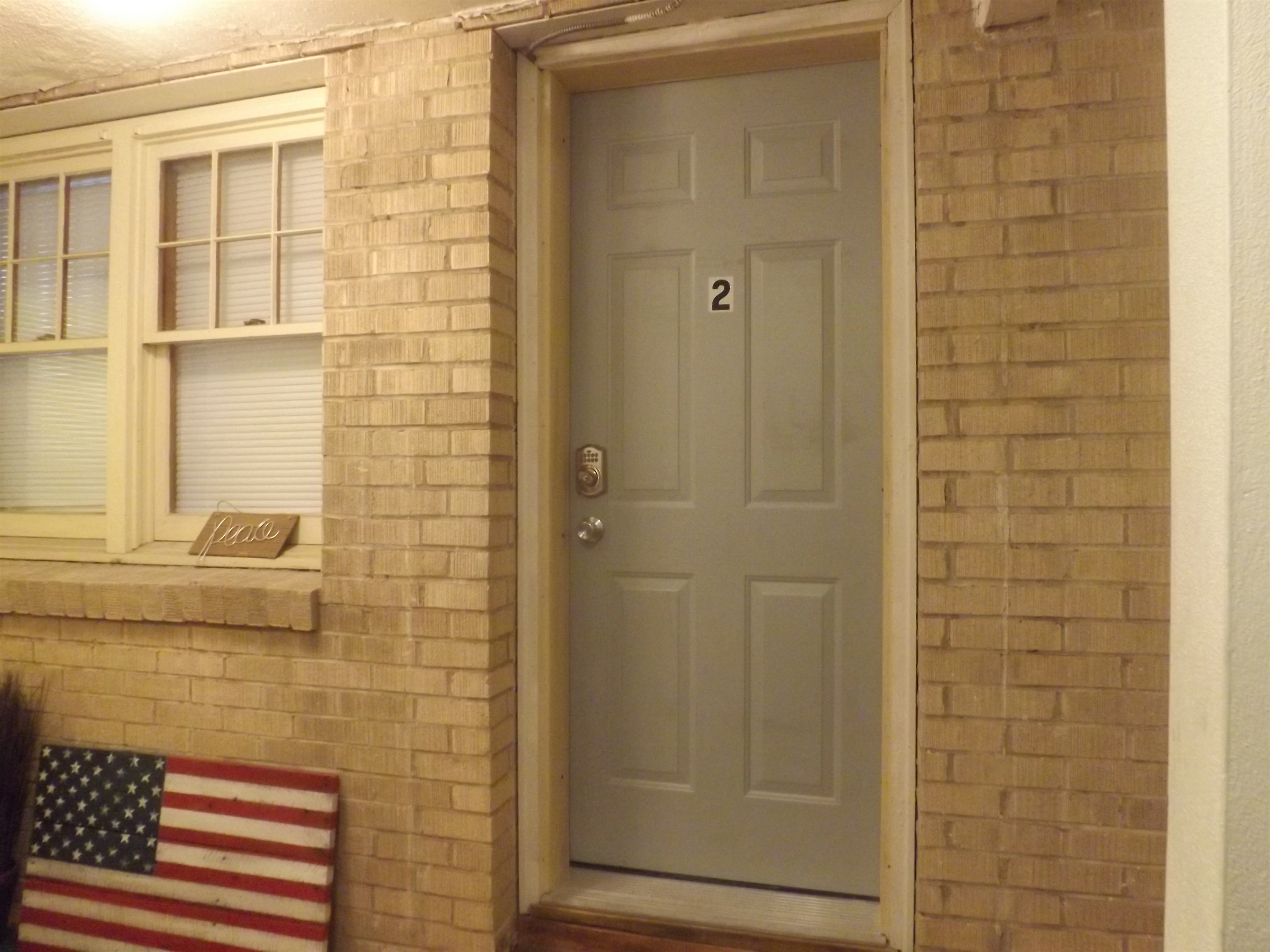 Door upstairs to Peace Unit