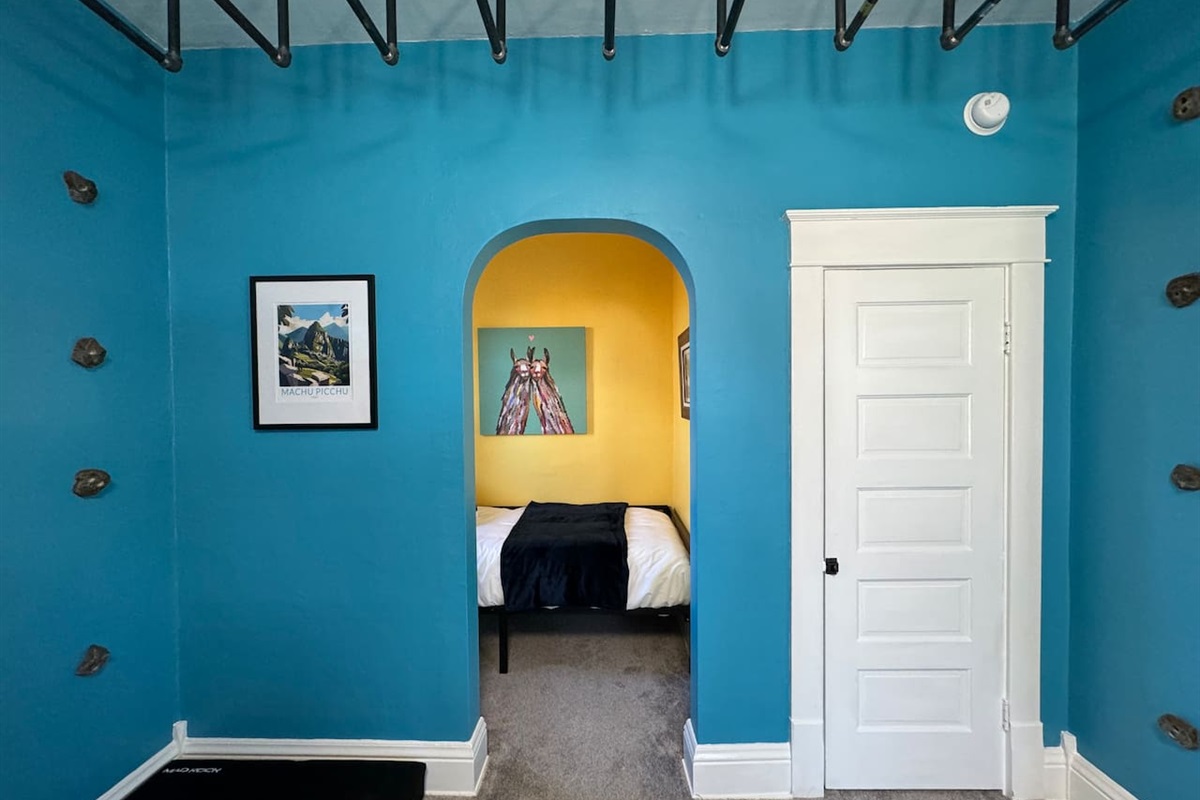 A quick bouldering expedition up the climbing walls and a swing on the monkey bars will tire you out before bed. All posted rules must be read and adhered to by all guest. Crash pads are provided & must be used by all guests using the climbing wall.