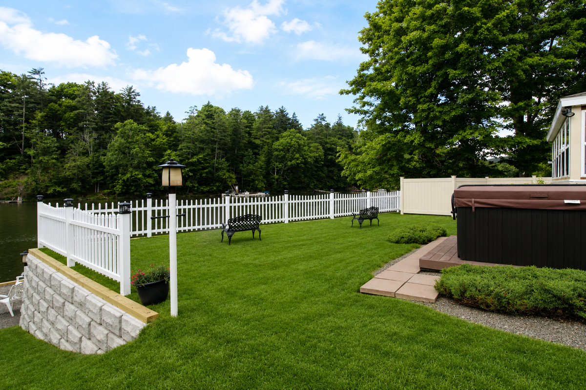 Waterfront home with hot tub, newly updated firepit, docking area/seawall with kayaks, and an expanded backyard for taking in the views
