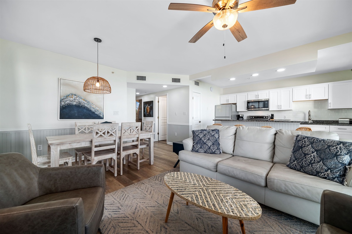 Living room with amazing Gulf View 