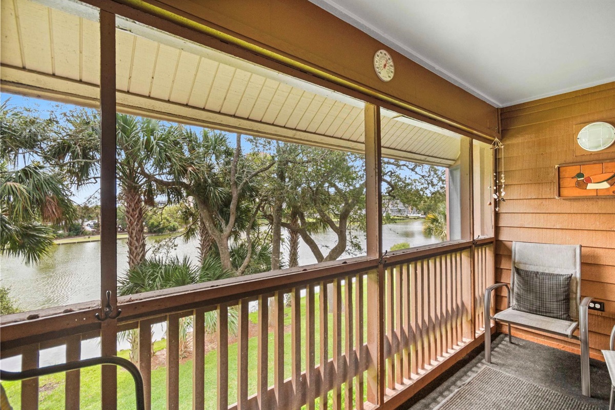 Screened in back deck