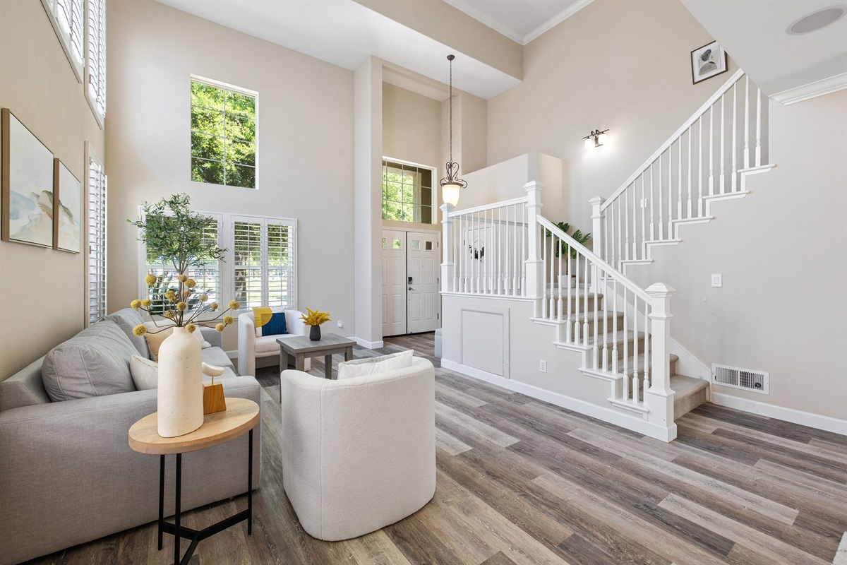 1st Living room facing the staircase 