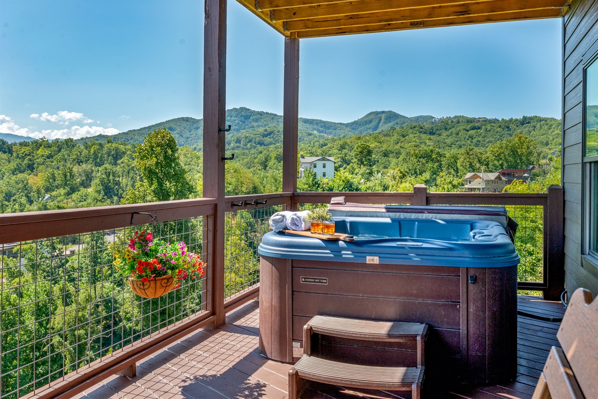 Hot tub with view