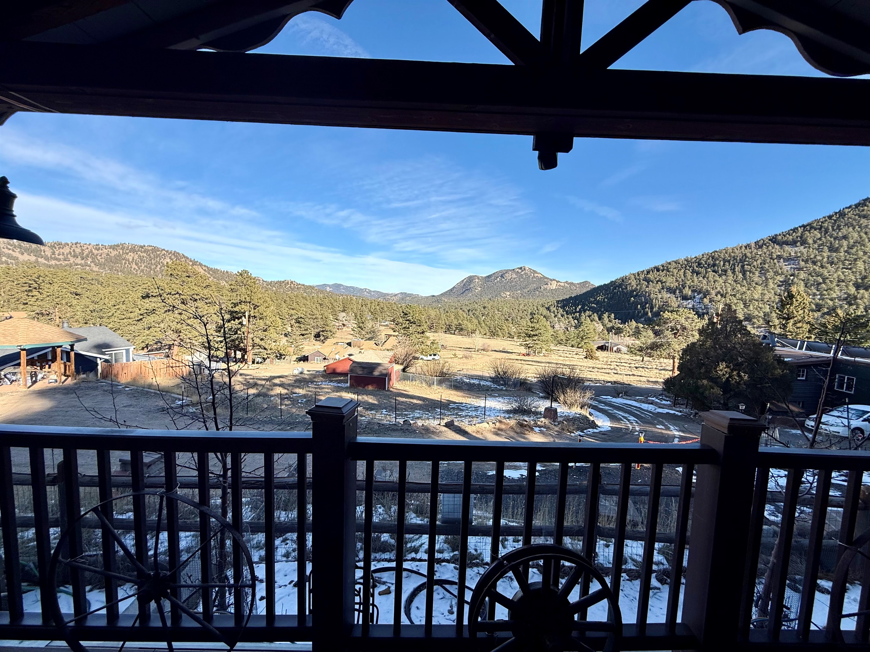 Serene east facing deck views, offering soft morning light and a tranquil start to the day.