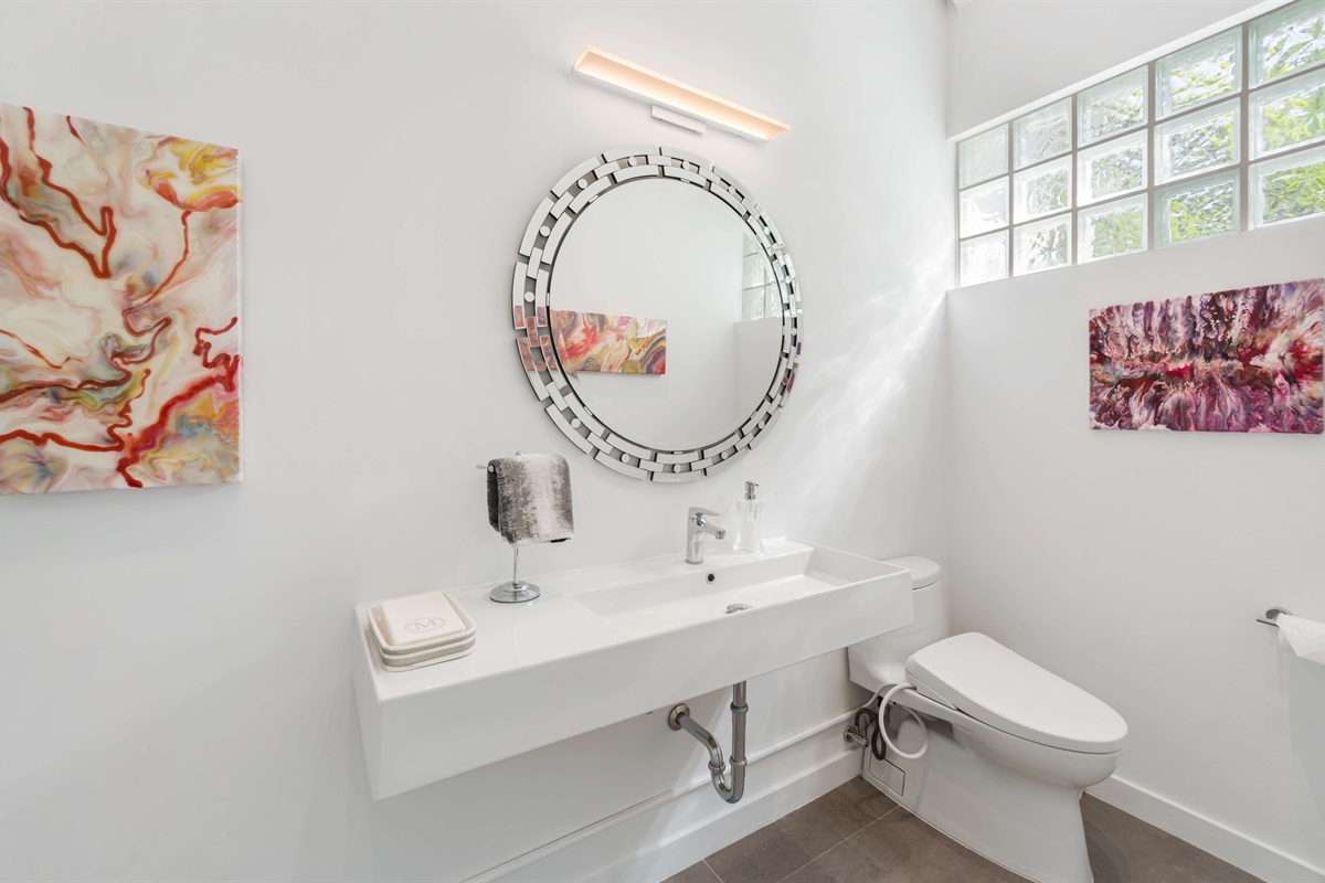 Half bathroom on the main floor