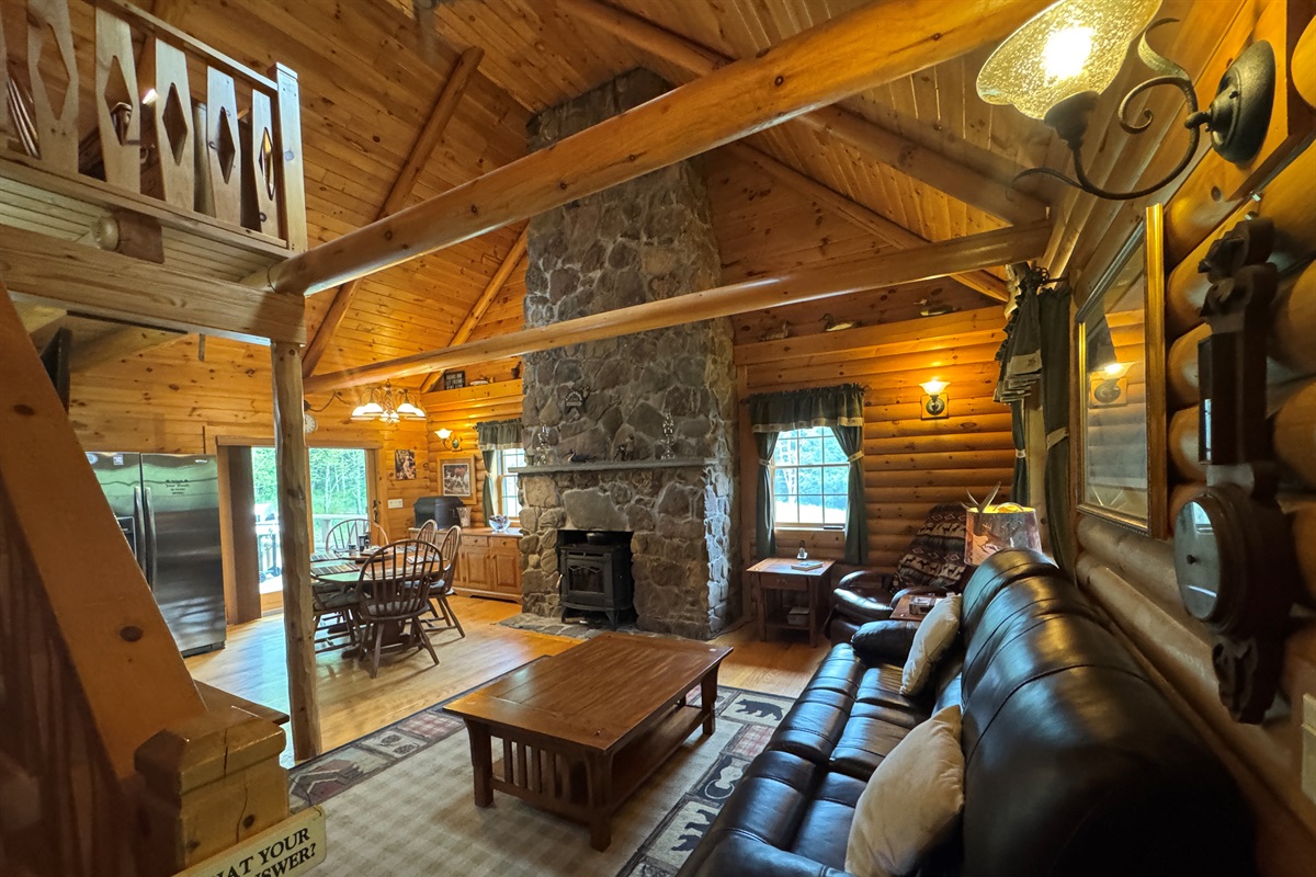 Open concept living/dining area