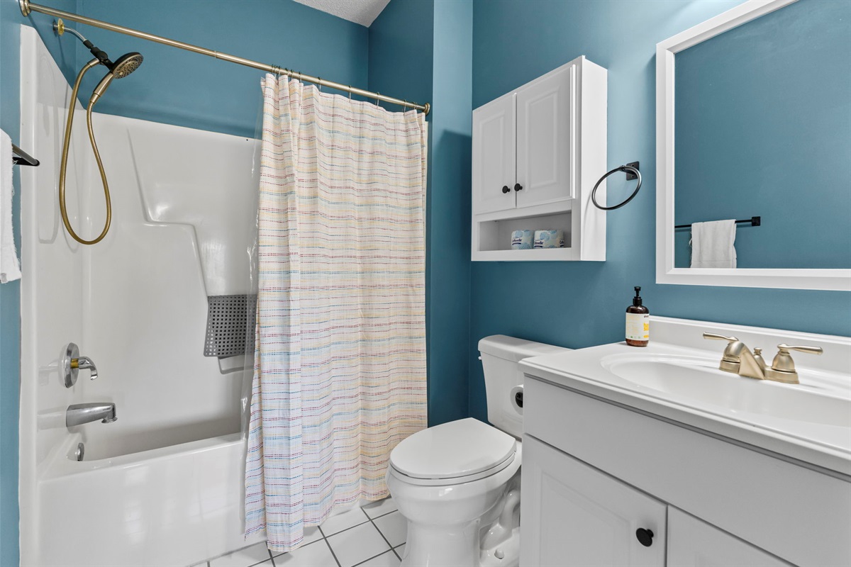 Tub/shower in the Main Bathroom