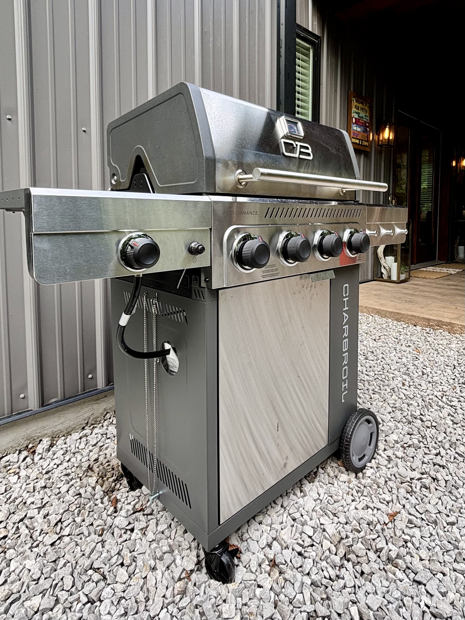 New Gas Grill and grilling utensils provided! 