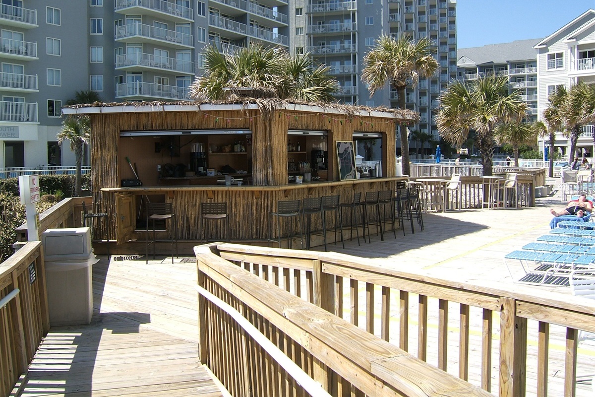 Tiki Bar by the Pool Deck