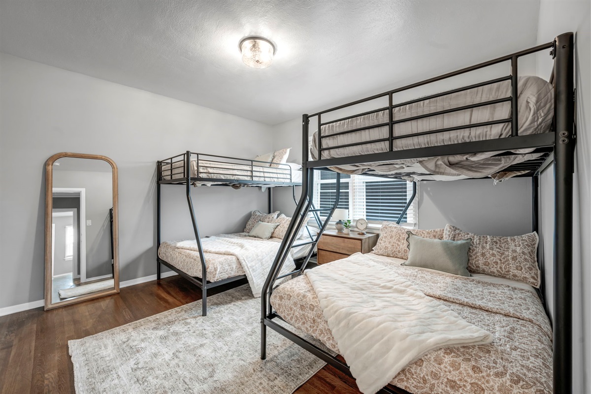 Great for a large family with the bunk beds.